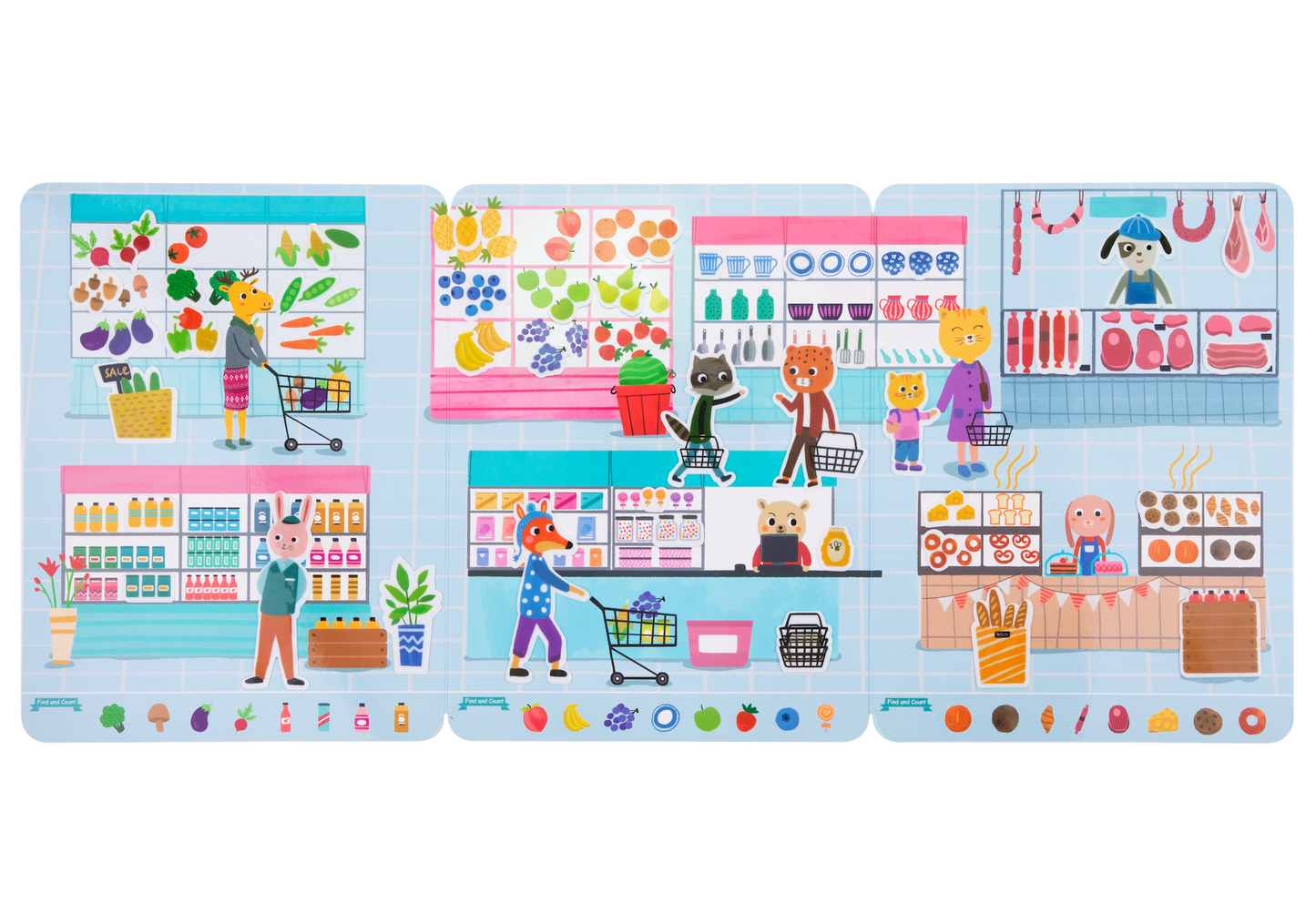 Libro de stickers de silicone - EL SUPERMERCADO