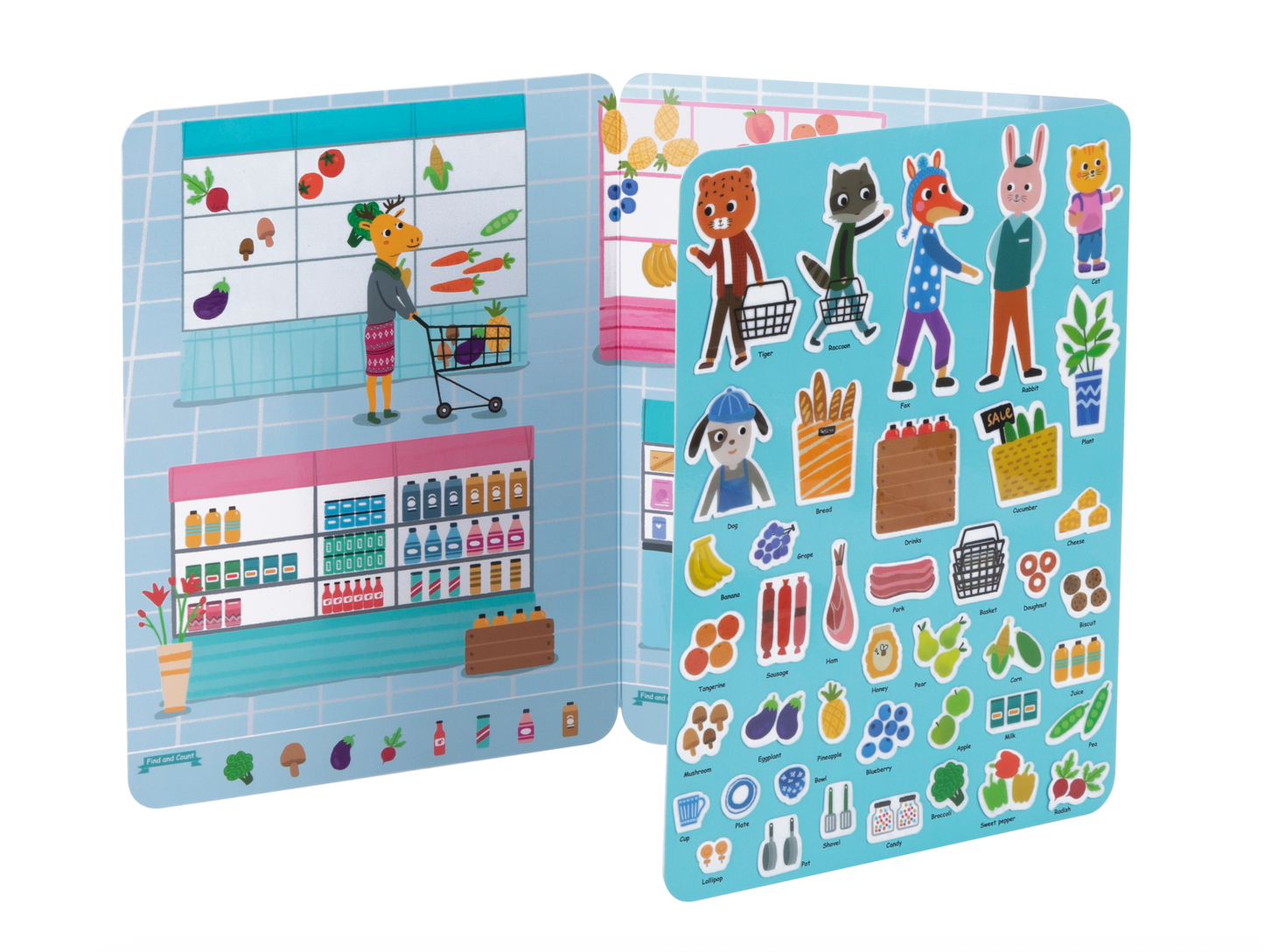 Libro de stickers de silicone - EL SUPERMERCADO