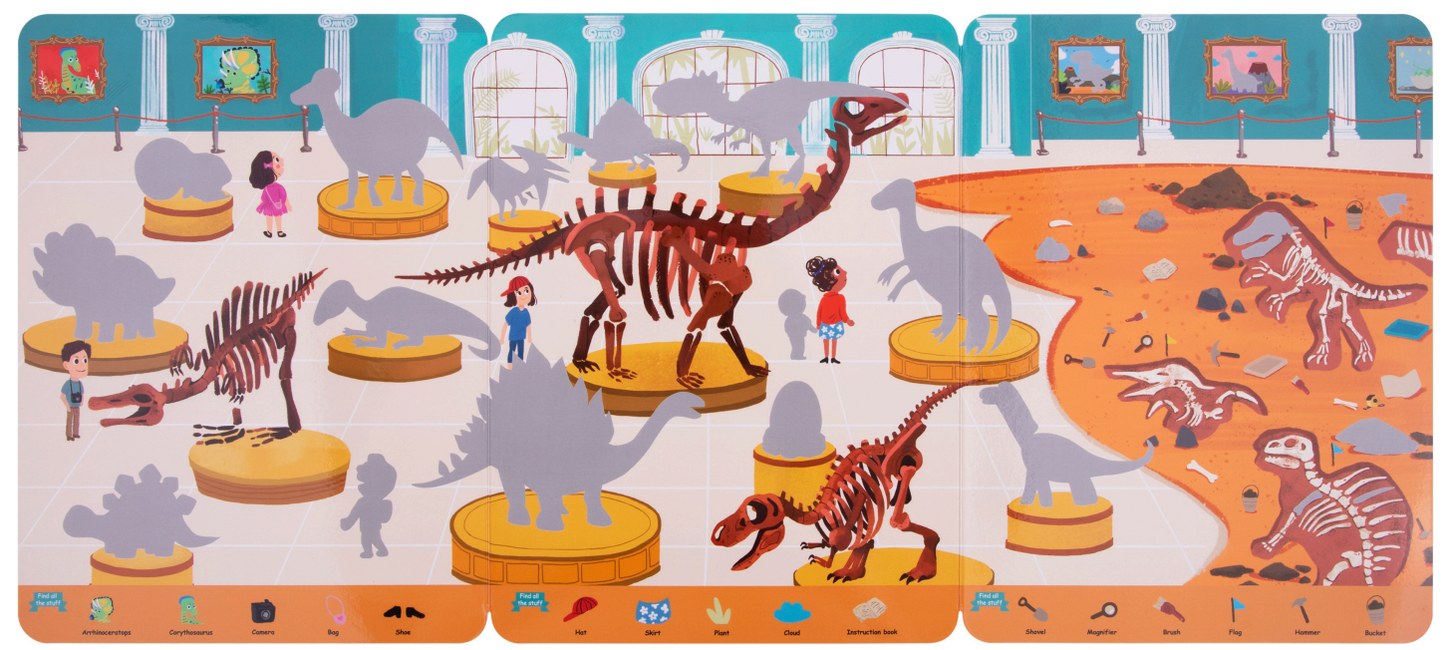 Libro de stickers dinosaurio