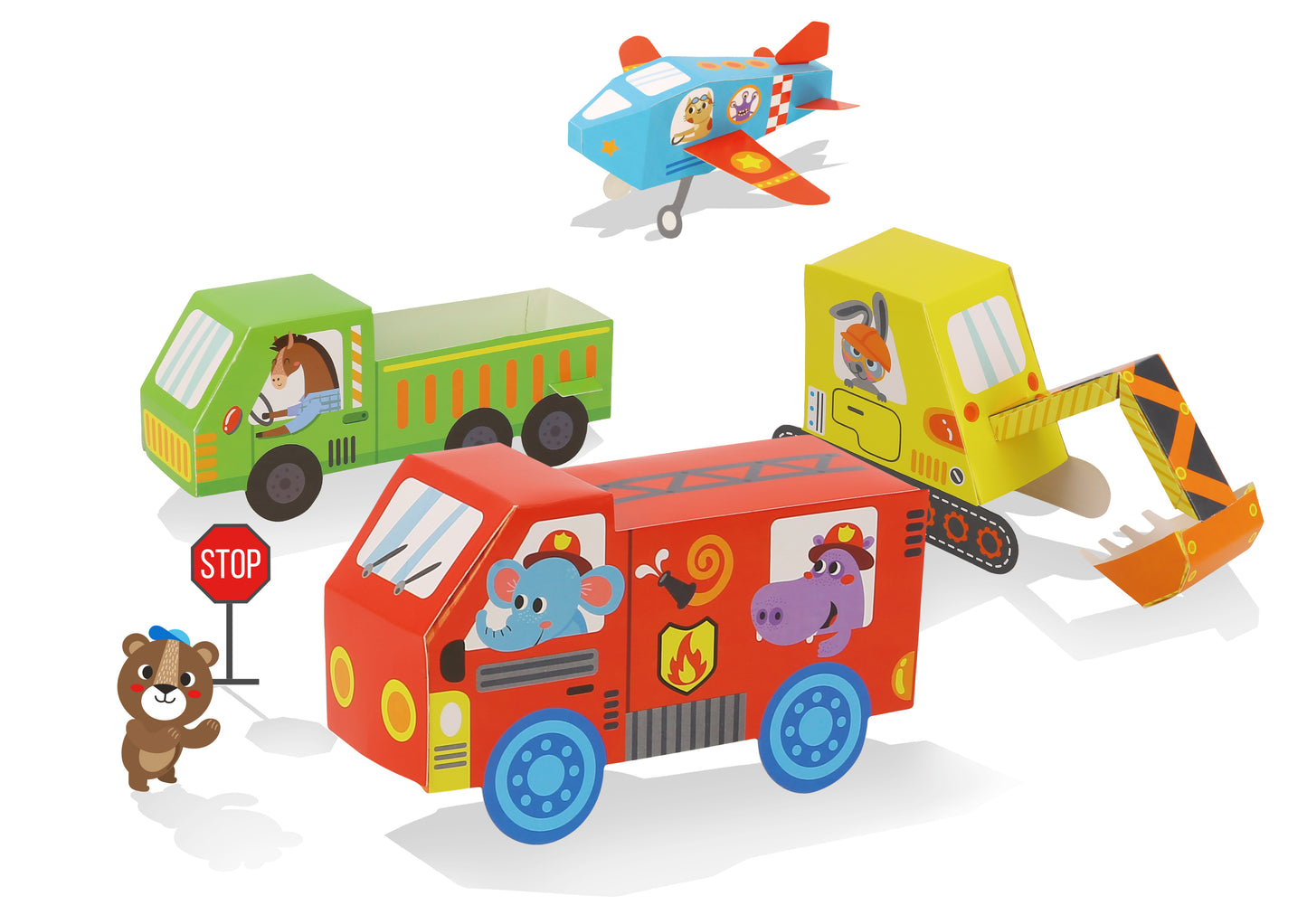 Kit de Origami 3D - Transportes