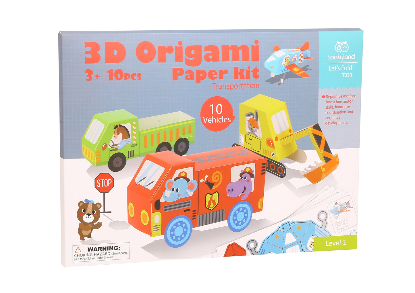 Kit de Origami 3D - Transportes