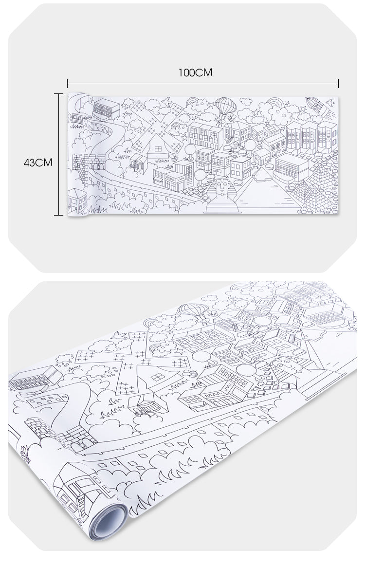 Kit de Póster Gigante para Colorear - Ciudades del mundo