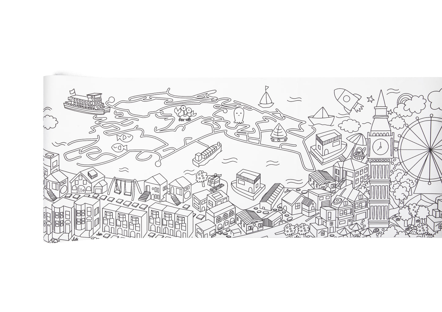 Kit de Póster Gigante para Colorear - Ciudades del mundo