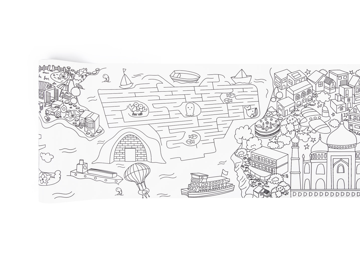 Kit de Póster Gigante para Colorear - Ciudades del mundo