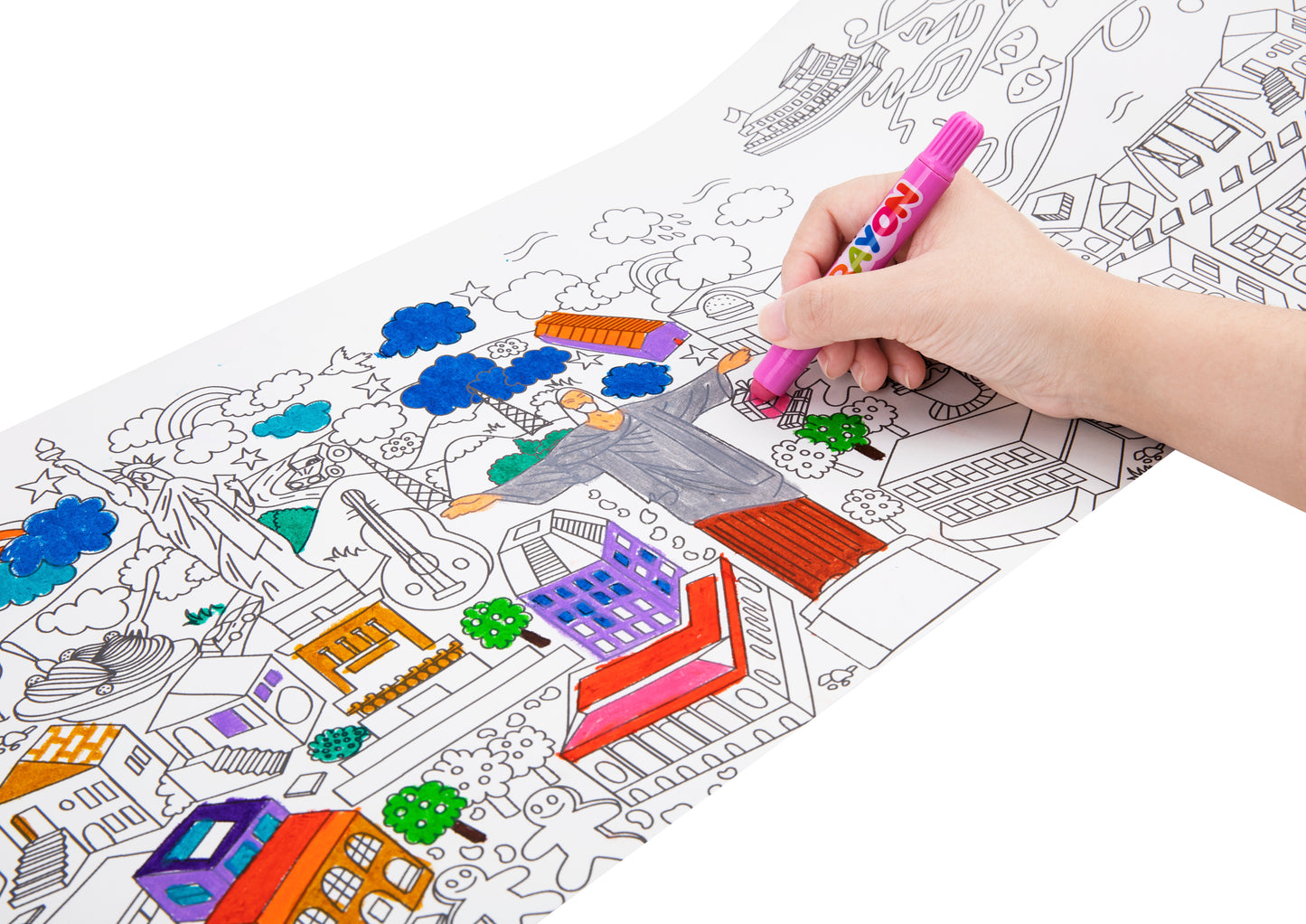 Kit de Póster Gigante para Colorear - Ciudades del mundo