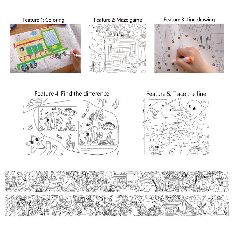 Kit de Póster Gigante para Colorear - Animales del mundo