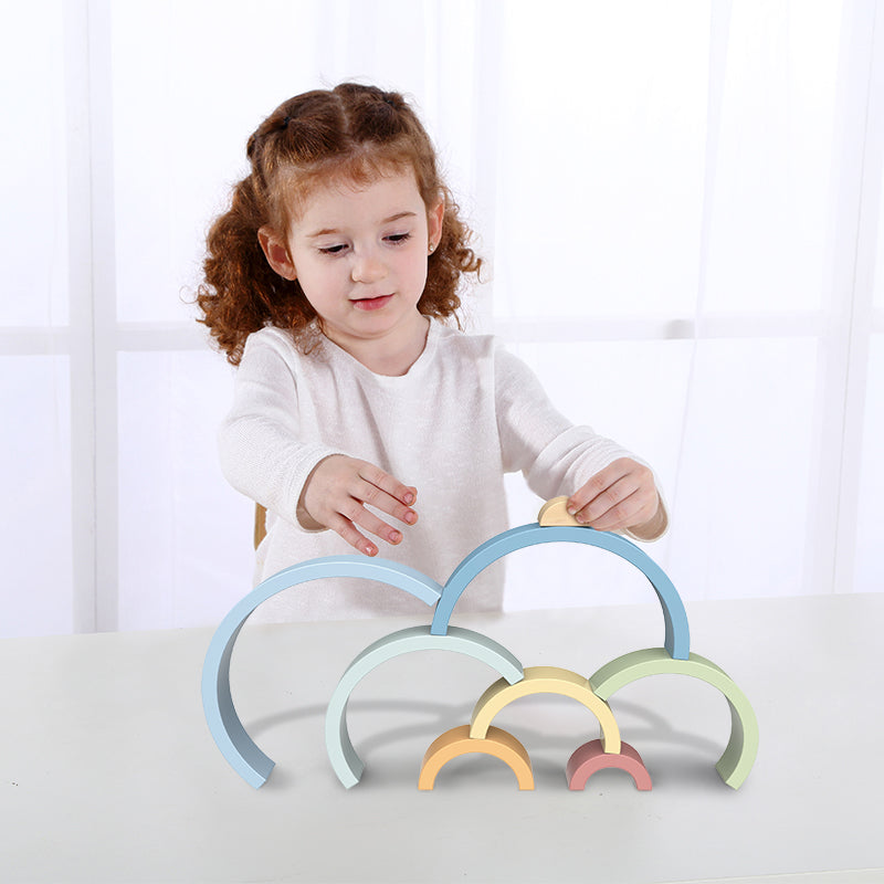 Juego de apilar de arcoiris