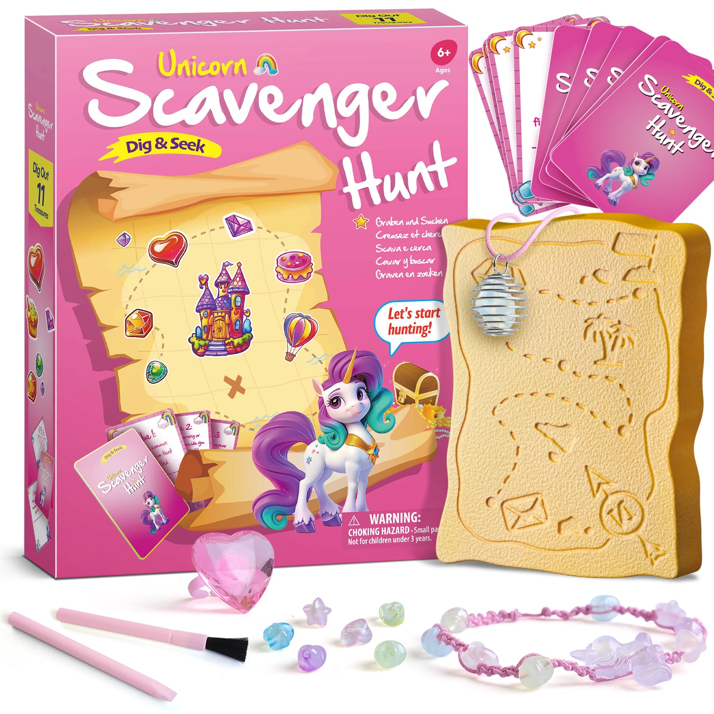 Kit de excavación tesoro unicornio