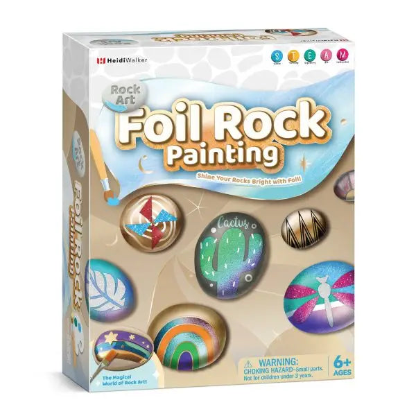 Kit de arte de piedras con láminas metalizadas
