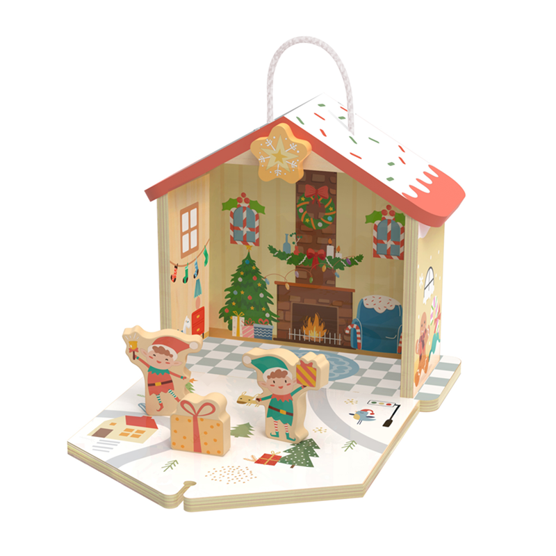 Casa portátil navideña