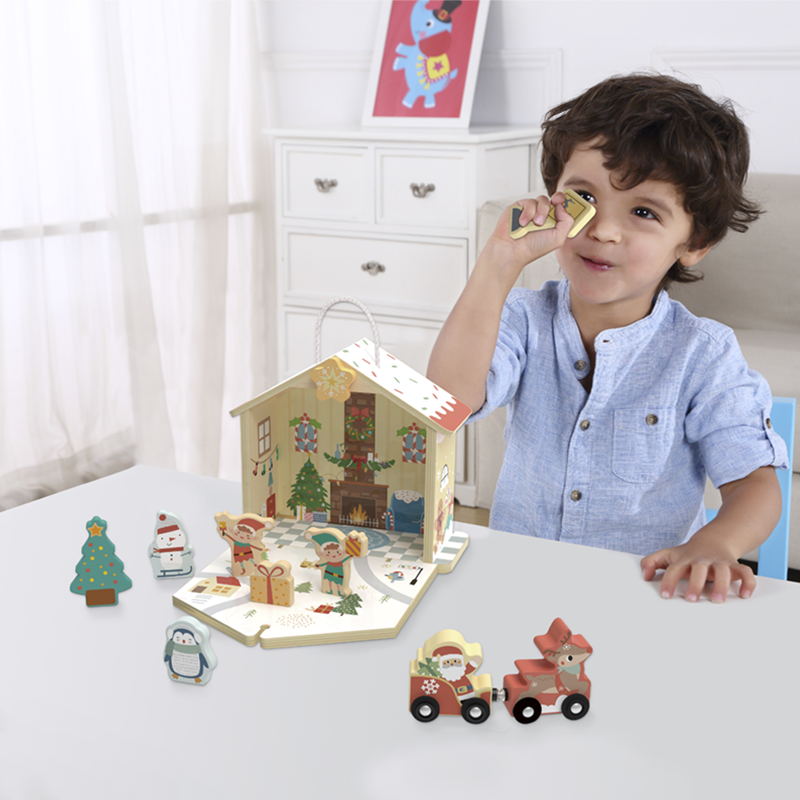 Casa portátil navideña