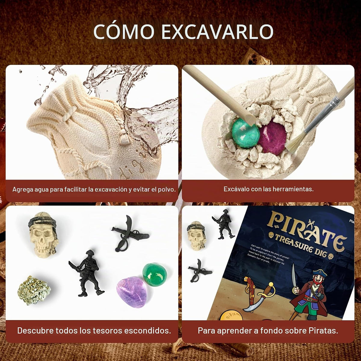 Kit de excavacion 5 en 1 piratas