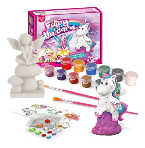 Unicornios y hadas - kit de cerámica