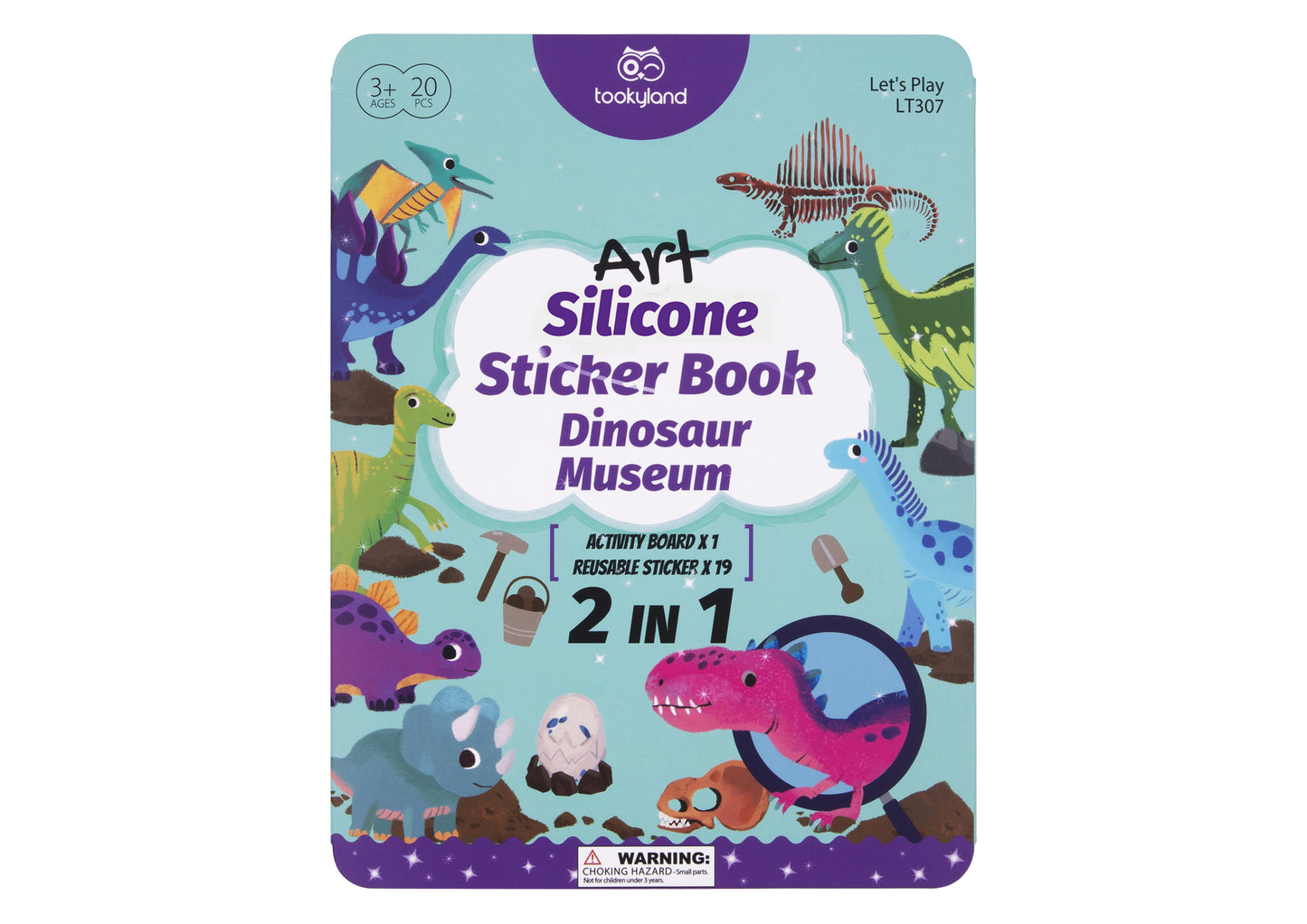 Libro de stickers dinosaurio