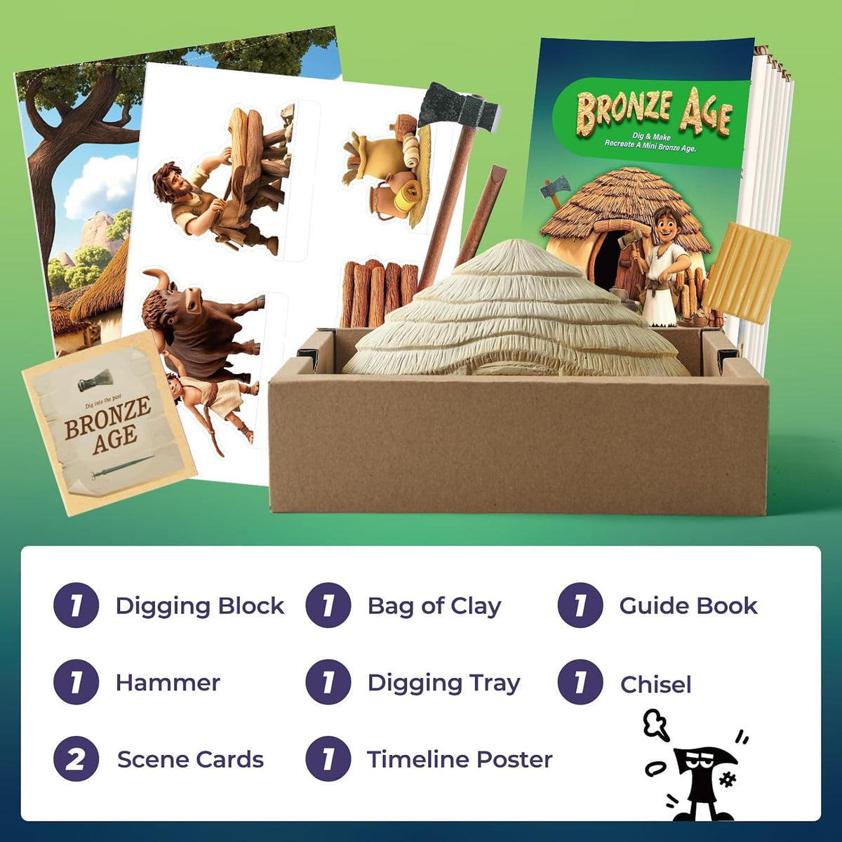 Kit de excavación fósil