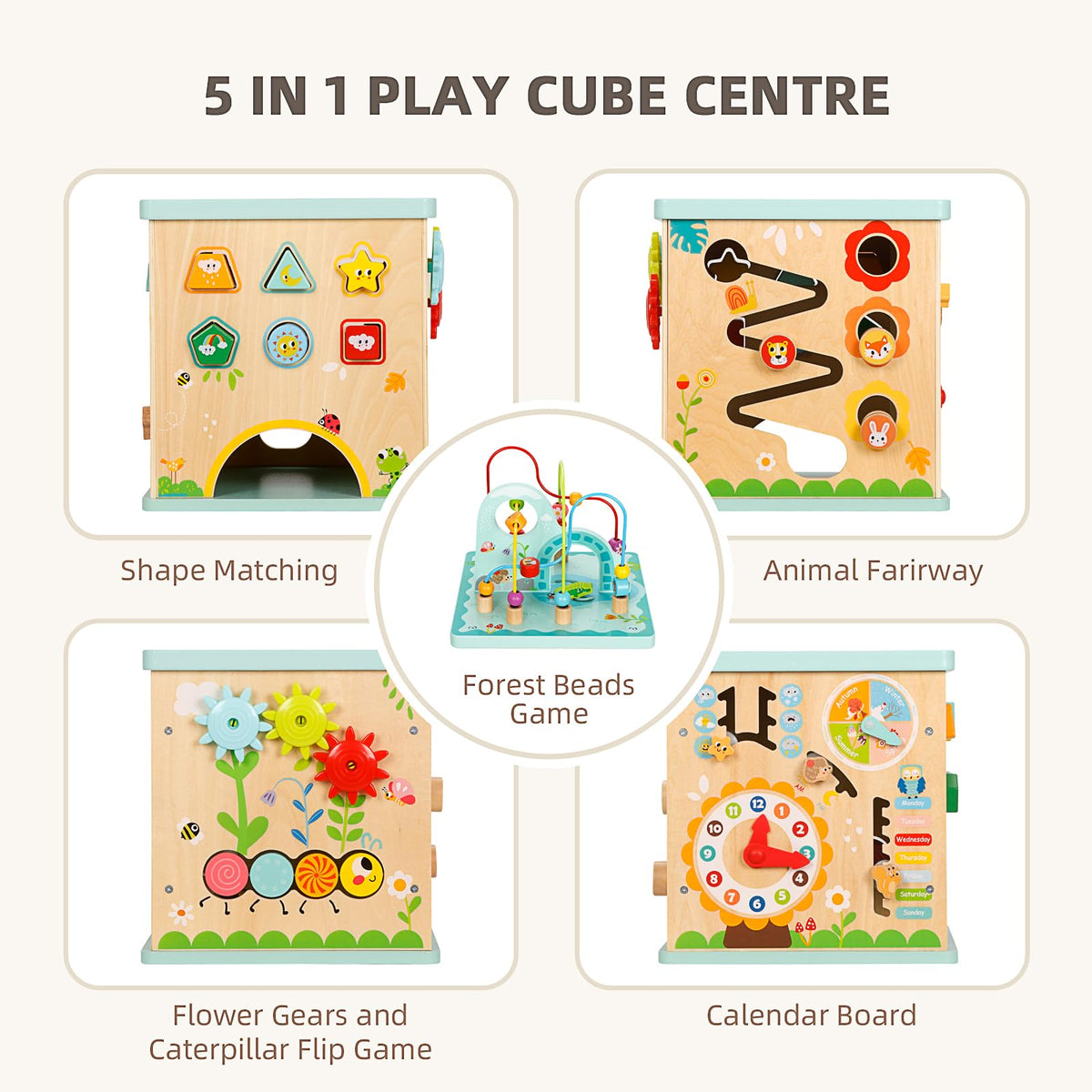 Cubo de actividades jardines